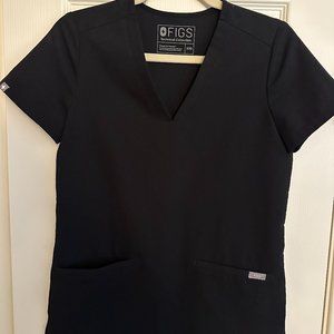 Figs Black XXSmall XXS Casma Three-Pocket Scrub Top
